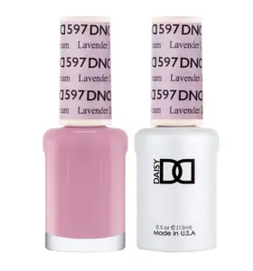 DND Gel & Lacquer #597 Lavender Dream Duo Set - Gel Polish & Regular Polish - UV Lamp Required for Gel - Made in USA