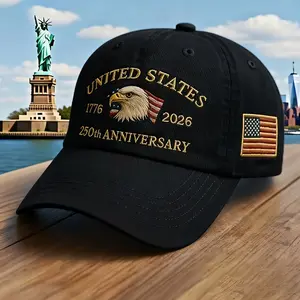 Men'S Baseball Cap Celebrating The 250Th Anniversary with a Lightweight Design Featuring an Eagle And 50 Stars, Commemorating The Years 1776-2026. Perfect for Independence Day And Casual Wear, Adjustable for Both Men And Women