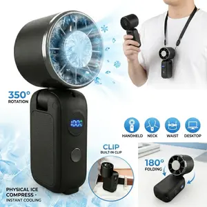 Portable Handheld Fan with Cooling Mode, USB-C Charging, 5-Speed Settings, 350° Rotation—Perfect for Travel, Vacations, and Outdoor Activities. Mini Colorful Pocket Fan