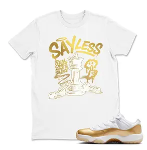 White Gold Sneaker Match Tee, Gold White Inspired Graphic Shirt, Mother’s Day Outfit Tee, 100% Cotton, Casual Unisex Cotton Top