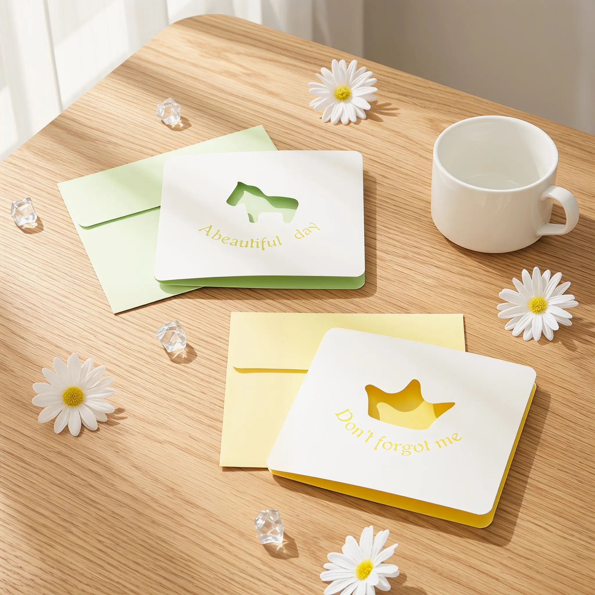 3D DIY Blank Card - Valentine's Day / Birthday Greeting Card with Envelope-MM1
