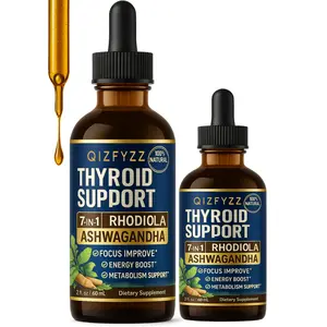 Thyroid Support Drops - Liquid Iodine Supplement,Fight Brain Fog w/Ashwagandha & Rhodiola Extract Tincture.2 oz