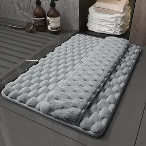 Bathroom Mat, Bathroom Drying Doormat, 1 Count Memory Foam Absorbent Quick Drying Floor Mat, Shower Doorway Foot Wipe Mat for Home Bathroom Dormitory Hotel, Water Absorbent Mat