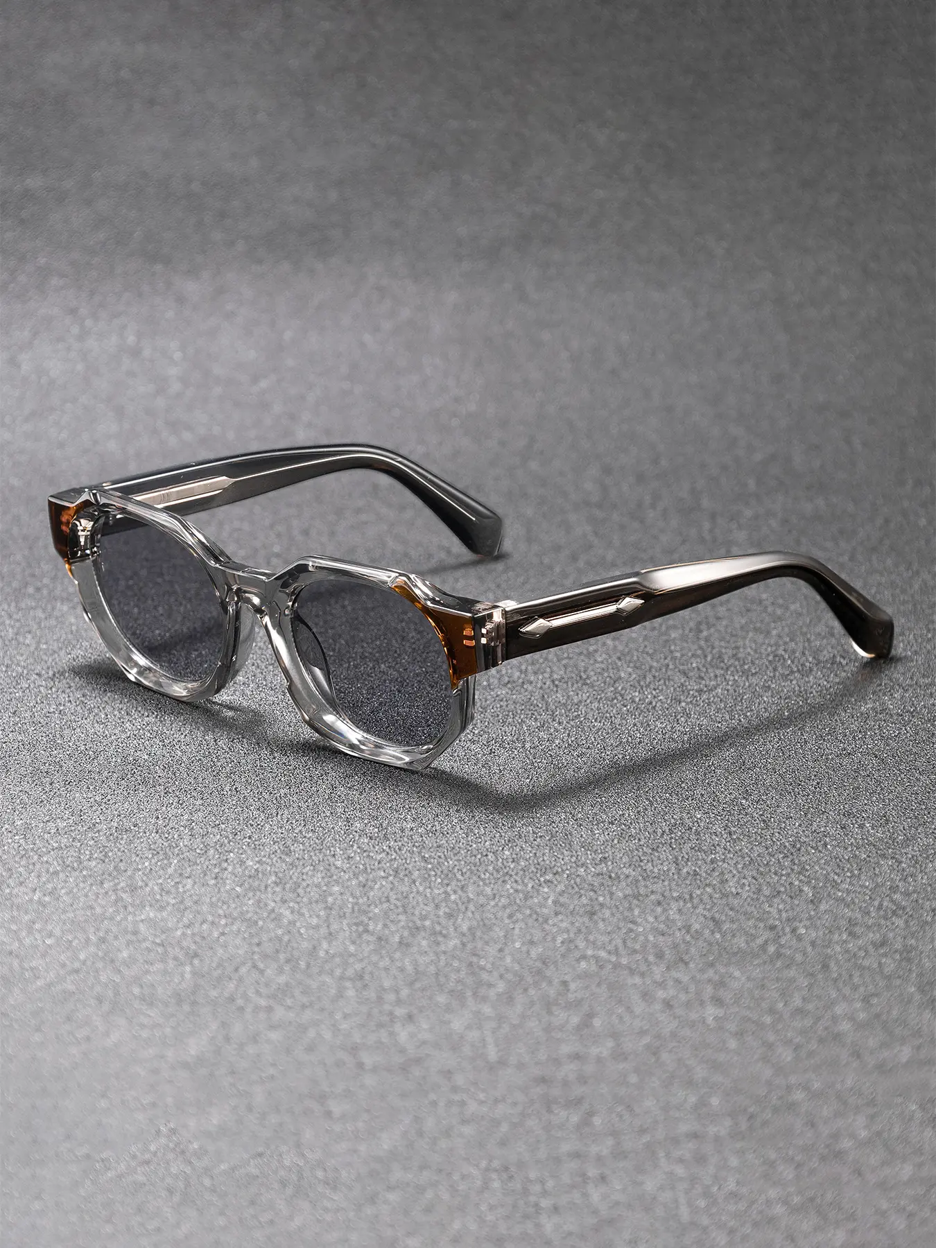 CATERSIDE One Pair With Packaging Casual Style Thick Frame Retro Glasses Sunnies CP Temple Tips Versatile Simple Unisex Music Festival Road Trip Cycling Beach Street Decoration Photography Prop