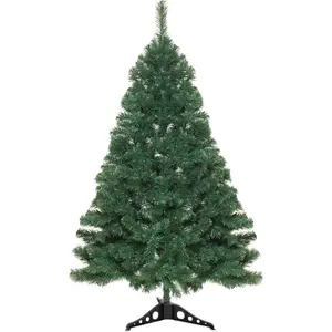 Holiday Essence 4 Foot Christmas Tree, 300 Tips Artificial Green Canadian Pine Tree, Unlit Premium Hinged 4 Ft Tall, PVC Base