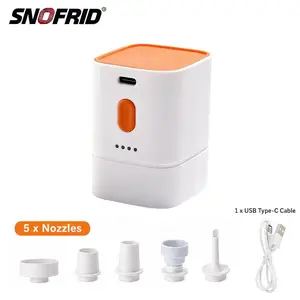 FathersDayGiftSnofrid Portable Mini Air Pump for Air Mattress & Pool Floats, Fast Inflate & Deflate Camping