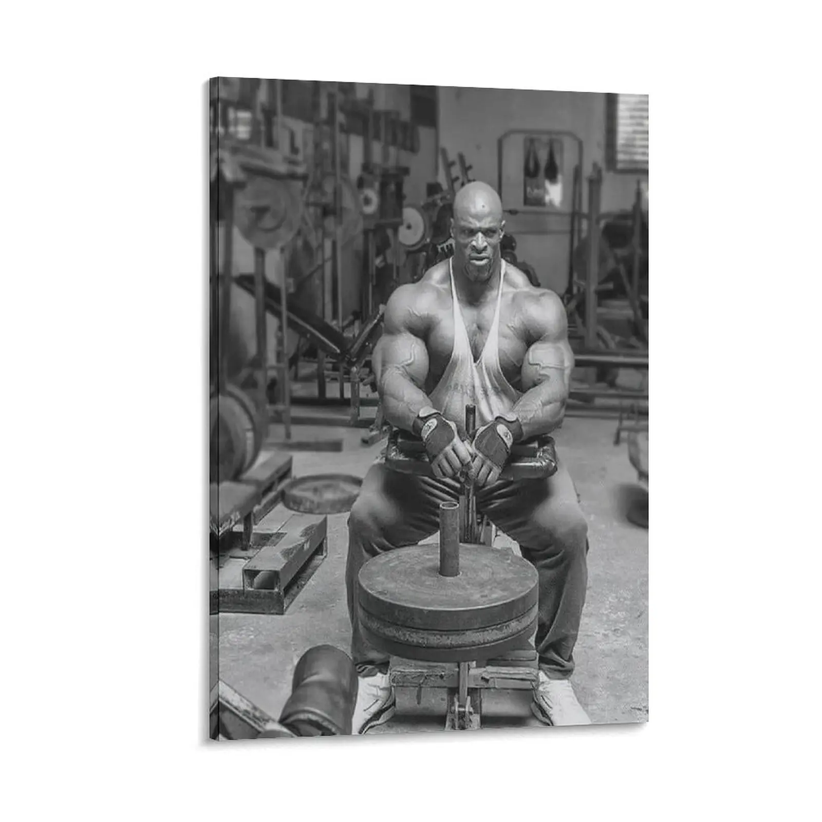 Elevate Modern Family Bedroom Decor with Ronnie Coleman's Vintage Bodybuilder Art. This Black And White Canvas Poster Is A Stylish Wall Art Choice. Canvas Poster Bedroom Decor Sports Landscape Office Room Decor Gift Frames Ornaments Artistic Decoration