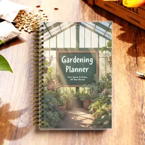 Garden Planner - Beautifully Designed A5 Gardening Journal & Logbook, 116 Pages, Twin-Wire Bound, Track Plant Growth, Expenses & Harvest Yield, Includes Monthly Checklists & Tips, 100gsm Paper