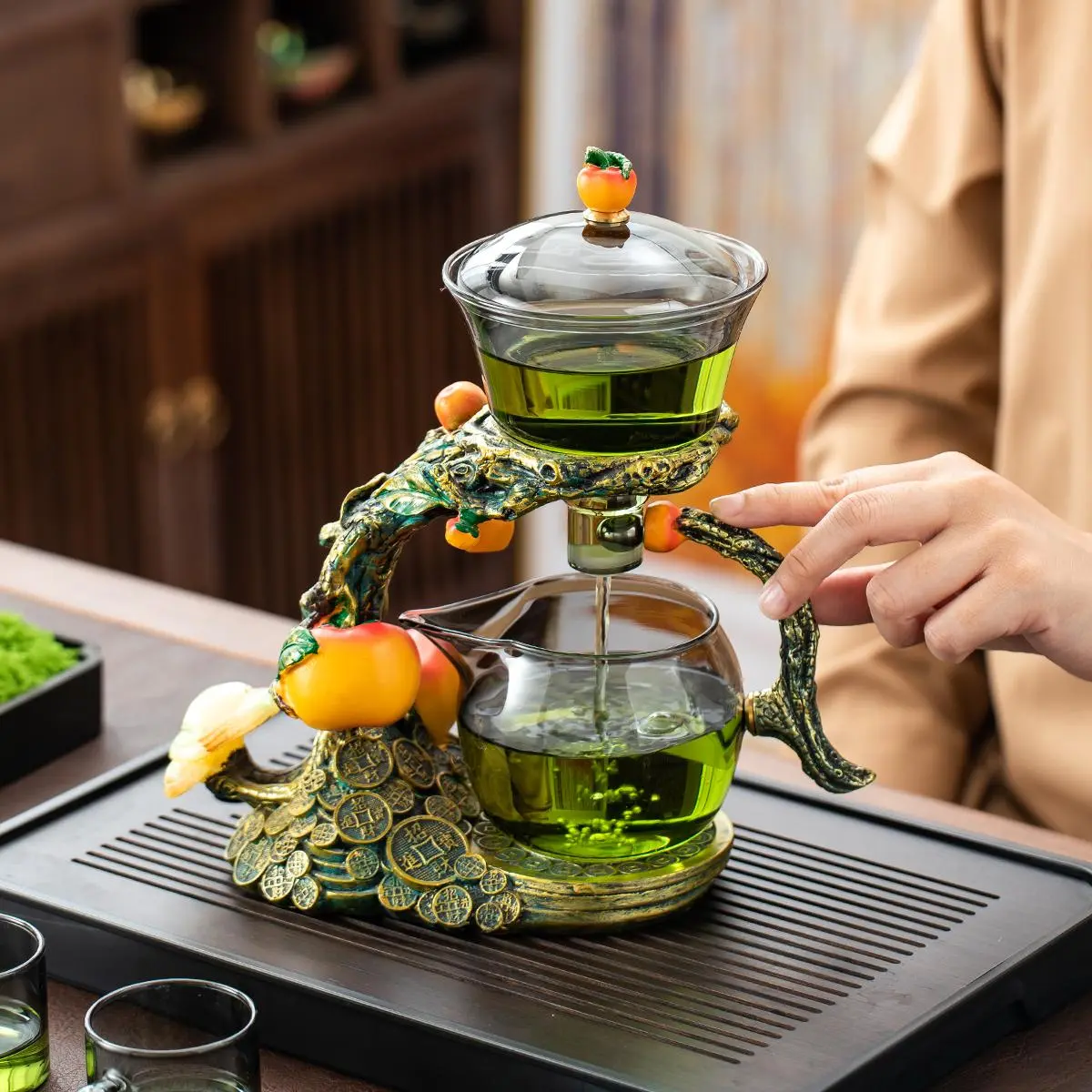 Creative Fruit Design Tea Set, 1 Set Persimmon Style Tea Making Set ...