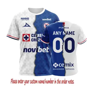 LIGA MX Cruz Azul Shirt 3D Personalized 2026 Home Mix Away Design