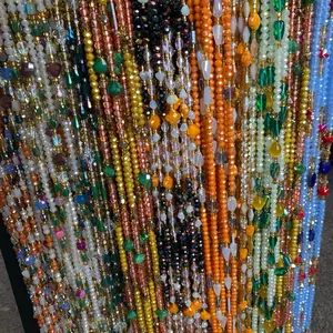 TikTok Crystal Waist Beads – Luxury Female Body Jewelry – Handcrafted African Waist Beads – Tie-On (45”) – Add to Cart, Buy Now – Price Per 1 Waist Bead