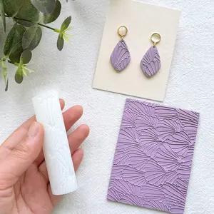 Polymer Clay Texture Roller, Ideal for Craft and Model Making, Perfect for Earrings, Pins, Pendants, Essential Tool for Polymer Clay Enthusiasts