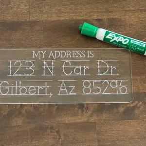 Home Full Address Dry Erase Tracing Board  - Educational - School Age - Preschool - Learn Where You Live - Numbers - Children