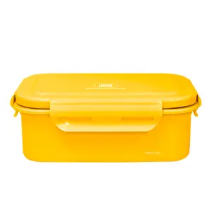 KeeperTen Microwave Safe Stainless Steel Food Storage Container(YELLOW, 27 oz / 800mL) Leakproof Bento Lunch Box, Dishwasher & Freezer Safe, BPA-Free, Odor Resistant, Reheat or Store Meals On-the-Go