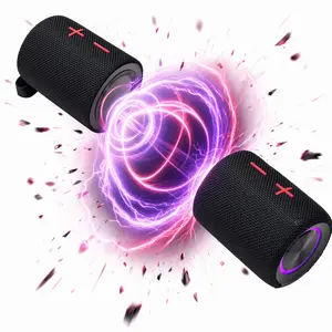 TWINS SummerWins Rechargeable Bluetooth Speaker - 20W Bass Boost Subwoofer Audio, Magnetic 2-in-1 Portable Speakers, IPX4 Water Resistant, 10H Playtime, TWS Pairing, BT5.3, FM Radio for Home, Campfire/BBQ Party