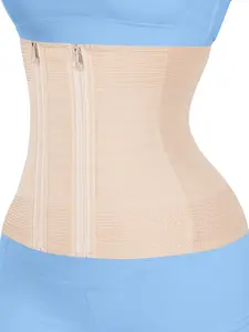 Women's Solid Zipper Waist Trainer, Tummy Control Shaper, Waist Cincher for Women, Shaper for Daily Wear