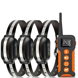 For 3 dogs Dog Training Collar with Remote, 3300ft Range, 3 Modes: Beep, Shock, Vibration, Rechargeable, Waterproof, Adjustable Strap, 5-120lbs Dogs