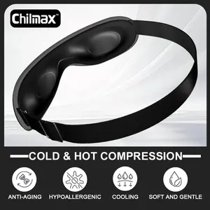 Chimax 3D Silk Cooling Eye Mask Icy Massage Therapy for Eye Care Relieves Dryness & Fatigue Promotes Restful Sleep Ergonomic Fit Instant Pressure Relief Hypoallergenic Silk Medical Grade Gel