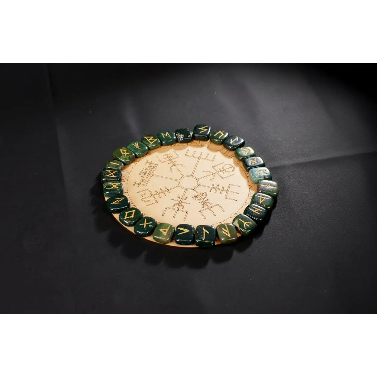 Bloodstone Rune Set with Matching Board – Protection & Strength