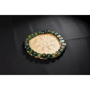 Bloodstone Rune Set with Matching Board – Protection & Strength