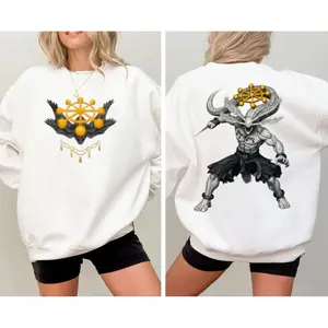 Mahoraga Jujutsu Kaisen Ss3 2 Sided Hoodie, Mahoraga Jjk Sweatshirt, Jujutsu Kaisen Anime Shirt, Unisex Sweater Pullover Tee