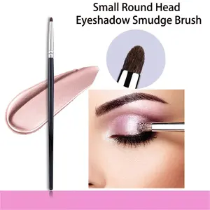 Detail Eye Shadow Brush, Makeup Brush for Smudge Eyeliner, Horse Hair Round Head, Precise Eyeshadow Makeup Tool, 1pcs