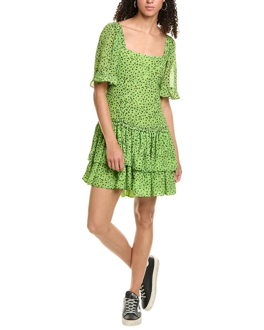 GANNI Cinched Front Midi Dress