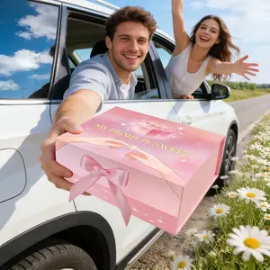2pcs High-End Folding Gift Box Design Set, Perfect Anniversary Present for Wife & Girlfriend, Versatile Options for Multiple Occasions