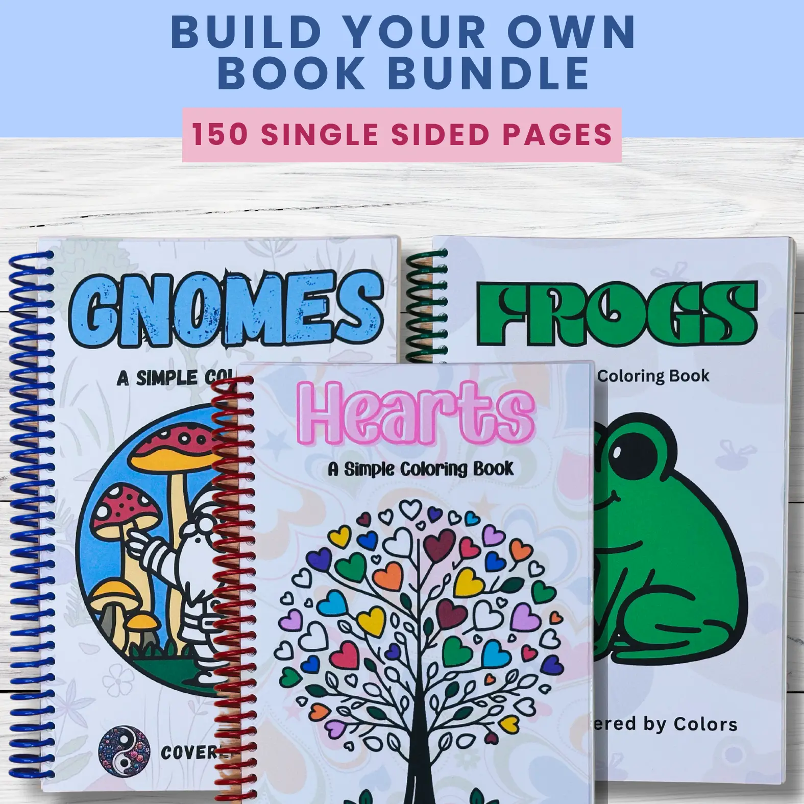 Build Your Own Coloring Book Bundle, Simple Coloring, Cozy Books, Activity Books, Adult Kids Teen Coloring Book Gift