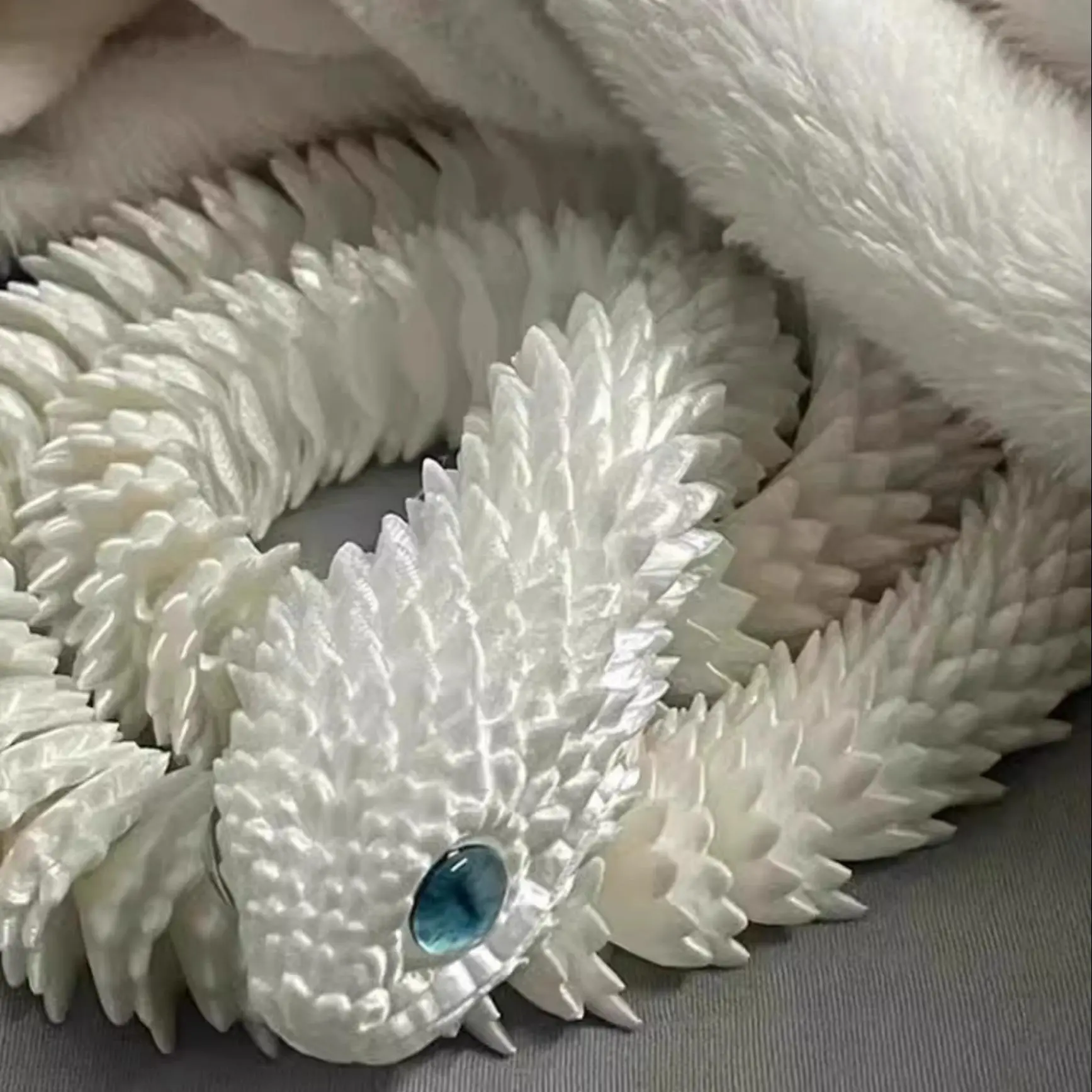 3D Printed Snake Toy, 1 Count Flexible 3D Printed Animal, Creative Animal Model Ornament, Perfect Desktop Pet, Animal Collector's Gift