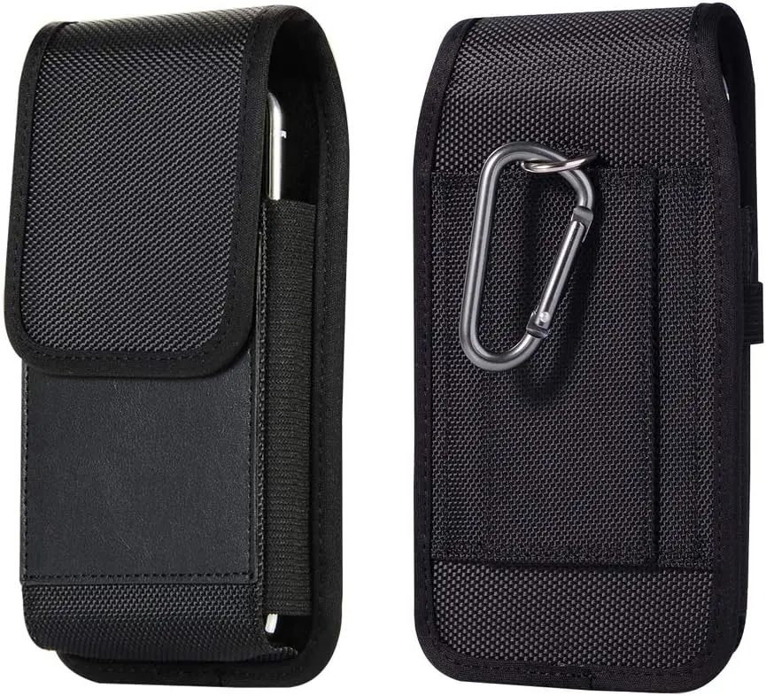 Nylon Cell Phone Holster Belt Case Pouch Holder  Cover for  Galaxy A15 A36 A35 A56 A55 S25+ S24 Ultra S24 FE S23 FE/Plus,  15 14 13 Pro Max,  G Stylus 2024 2025 Pixel 9 Pro