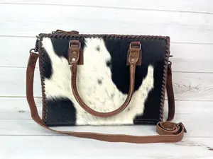 SALE! Leather Braided Dark Brown Cowhide Tote SALE! Leather Braided Dark Brown Cowhide Tote