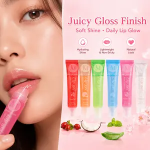 12PCS Giftable Lip Gloss Set, Vitamin E Hydrating Lip Gel Collection with 6 Flavors for Beauty Lovers