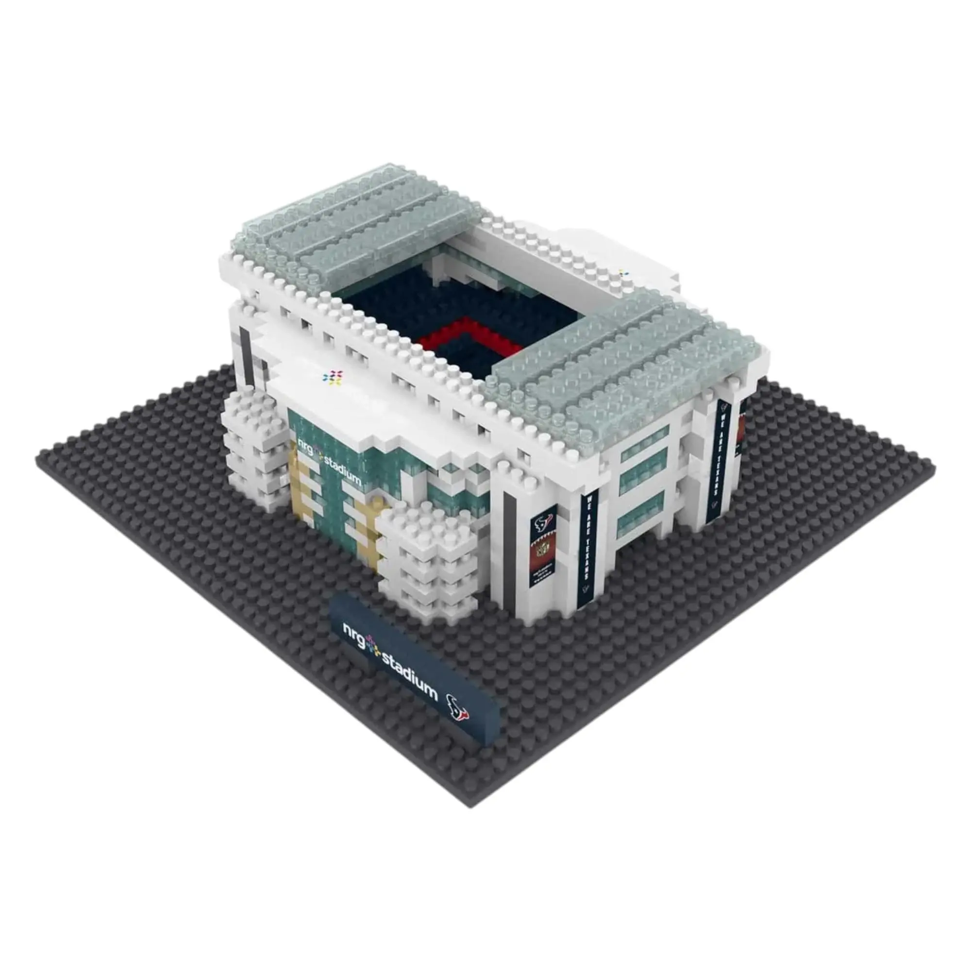 Houston Texans Official BRXLZ NFL Football Mini Stadium Building Block Set, 899-Piece Unassembled Plastic Blocks Collectible for Home Entertainment