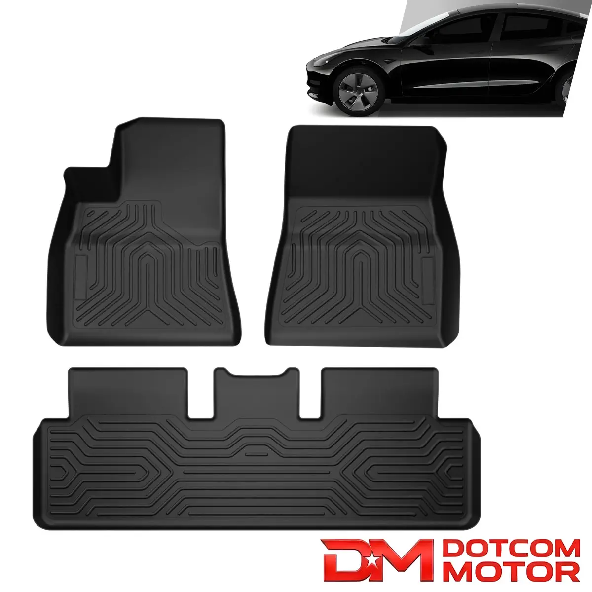 All Weather Anti-Slip TPE Floor Liner Carpets Fit For 17-23 Tesla Model 3