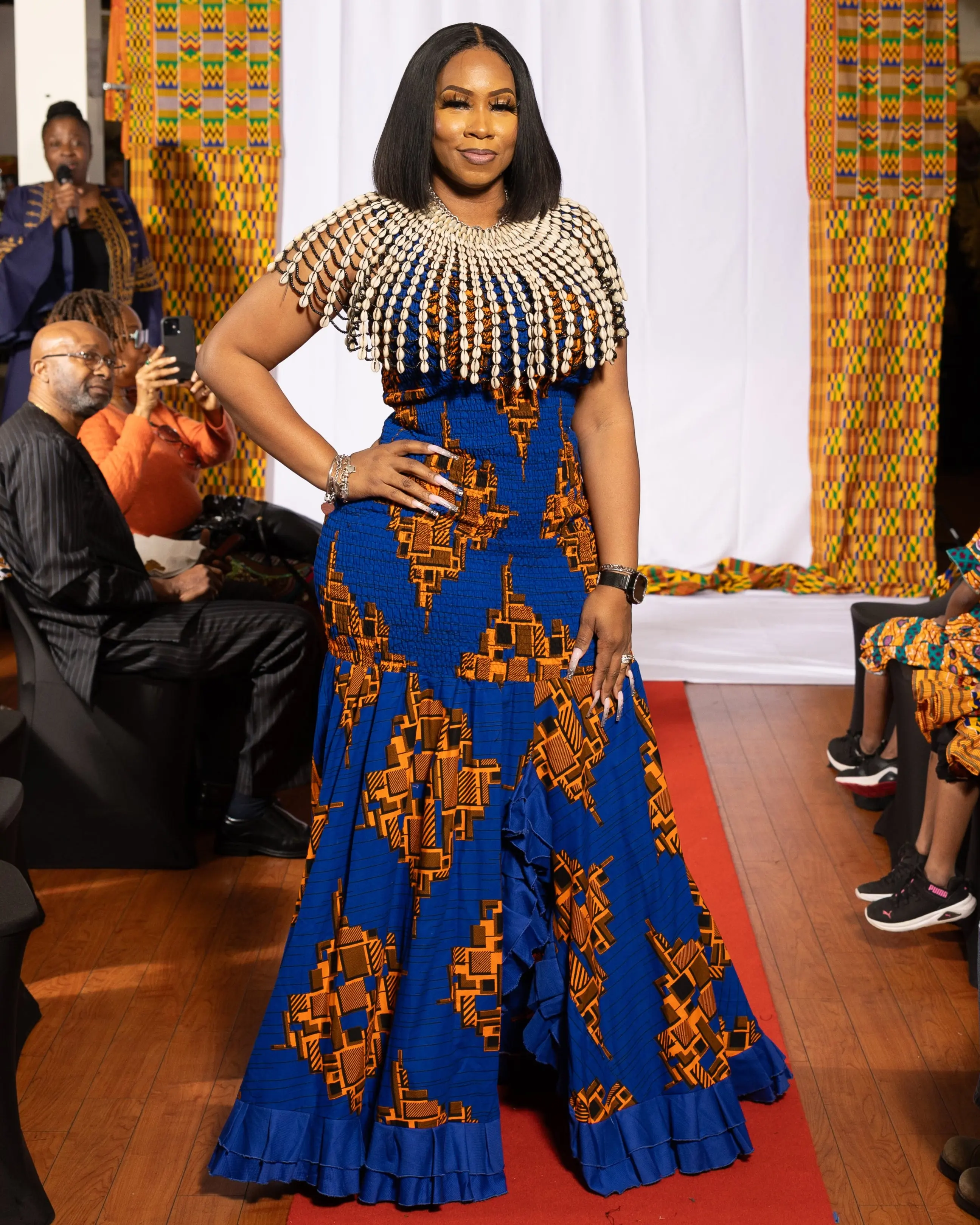 Traditional African Dashiki Wax Print Long Skirt
