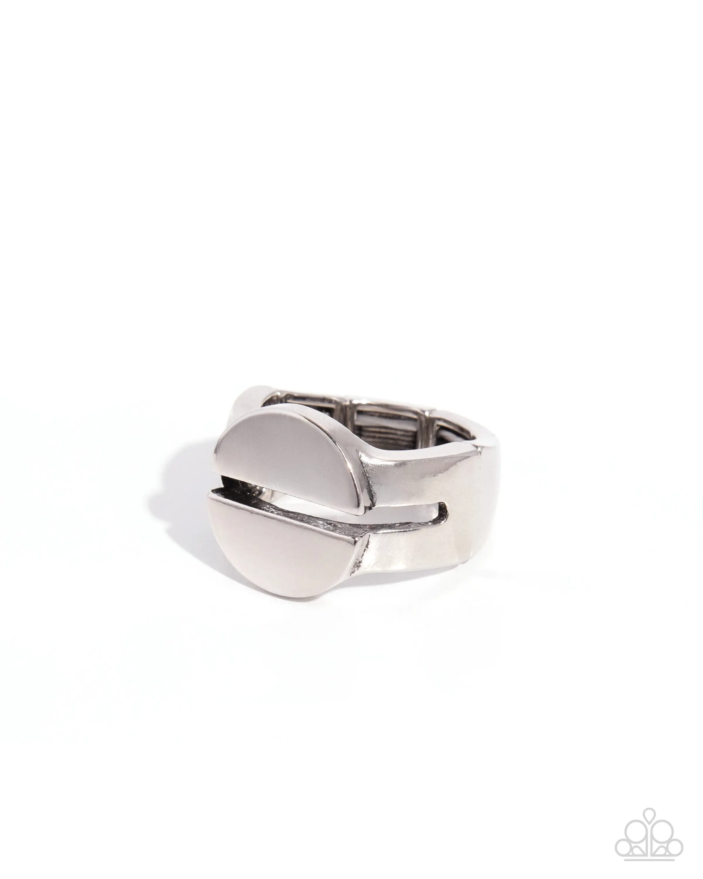 Easy Emblem - Silver Circle Urban Ring - Paparazzi
