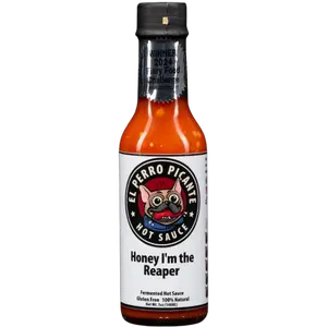 Honey I'm the Reaper, Hot Sauce, Natural, Gourmet, Small Batch, Fermented, Carolina Reaper, Organic Honey, Habanero, Fresno Chili, Garlic, Onions, Carrots Spicy Flavor