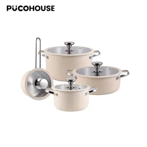 Extended Life  Select 9-Piece   whit  Pots and    non stick frying with Storage ninja Non-Stick Ceramic Cookware Set even heat Kitchen Cookware Set Aluminum Nonstick easy clean,  cauldron shaped crockpot,  healthy choice steamers