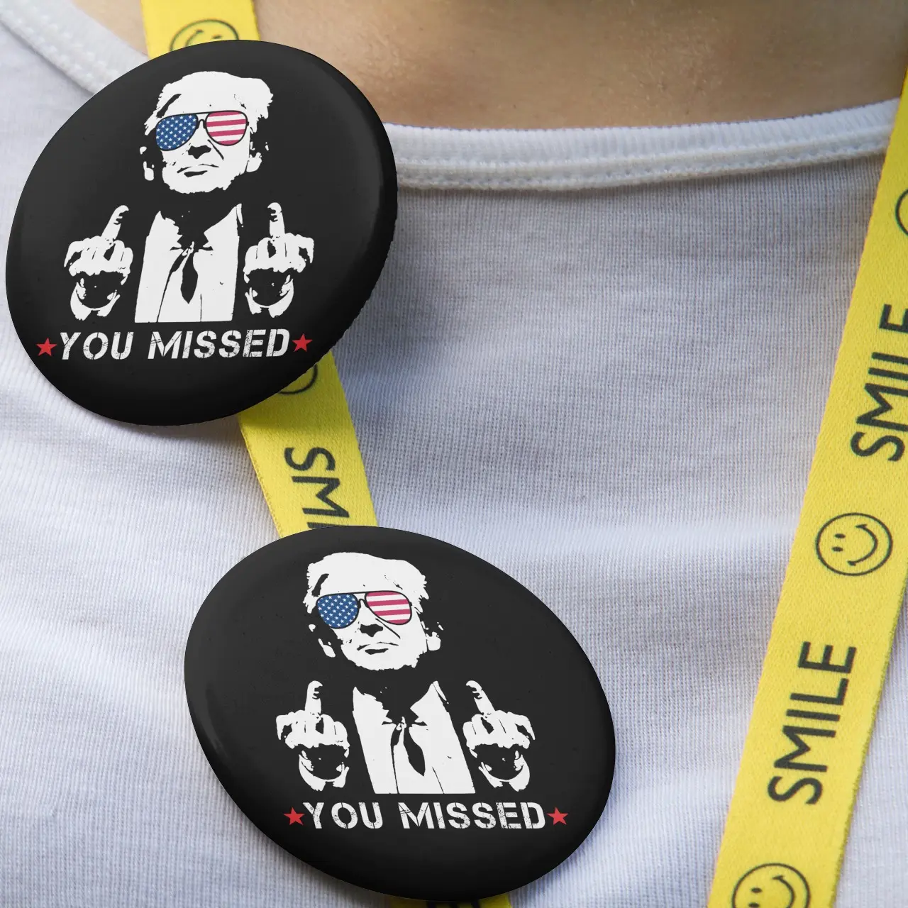 You Missed Trump Supporter Pin, I'm Voting Felon Custom Pin Buttons, MAGA pin, Trump Supporter, fjb, Voting Pin, Republican pin