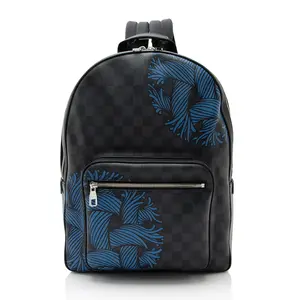 Pre-owned Louis Vuitton Leather Backpacks Limited Edition Damier Graphite Nemeth Josh Backpack