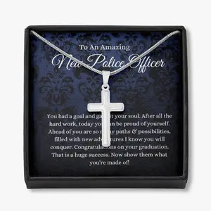 Cross, Police Officer Graduation Gift, Grad For Police Officer Women, Graduation For Police Officer Necklace, New Police Officer