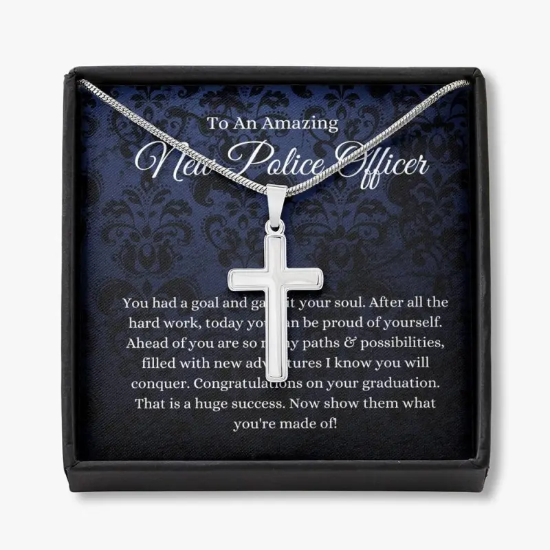 Cross, Police Officer Graduation Gift, Grad For Police Officer Women, Graduation For Police Officer Necklace, New Police Officer