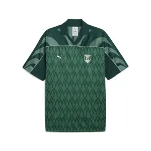 PUMA Mens X Harry Potter Relaxed Collared Replica Jersey Casual - Green PUMA Mens X Harry Potter Relaxed Collared Replica Jersey Casual - Green
