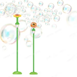 Electric Bubble Machines With Adjustable Bubble Height; Electric Upright Rechargeable Bubble Machines With Music And Lights; Sunflower Automatic Bubble Machine Toys; Bubble Toys For Outdoor Weddings, Birthdays And Camping