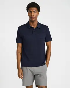 Express Textured Striped Jacquard Luxe Pique Polo, Jeans, Menswear