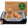 Orthopedic Polyester Dog Bed for All Breeds, Ultra Soft Plush Sleeping Surface, Waterproof Inner Layer, Supportive Raised Bolsters, Non-Slip Machine Washable Pet Sofa Bed