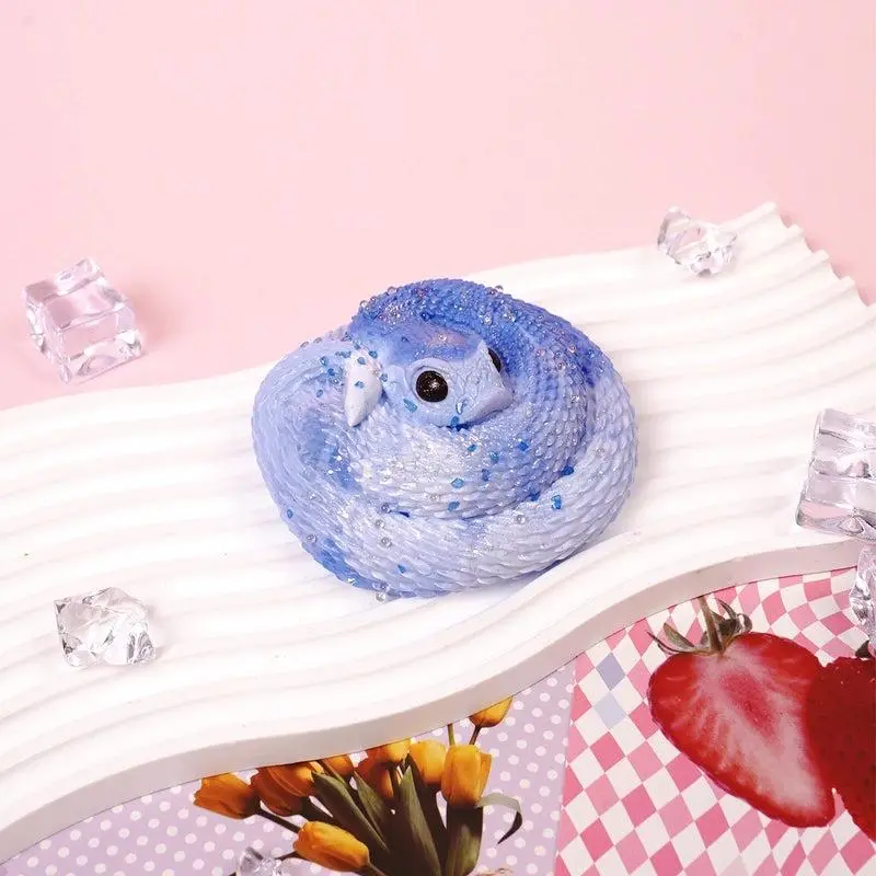 Pawtoto Hand-Painted Watercolor Hognose Snake Solid Squish, Handmade Squishy Ball, Oddly Satisfying Fidget, 12 Years Above Toys Distraction Stress Relief, Relief Toys Squishy Animal Stress