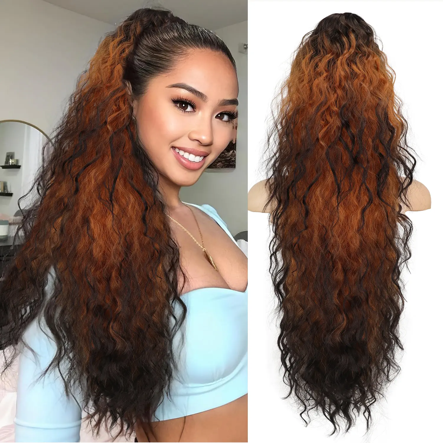 Ombre Black to Pumpkin Orange