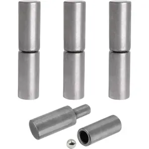 4 Pcs Weldable Barrel Hinges 4⅛ x 1" Heavy Duty Steel Weld On Bullet Gate Hinge 1200 lbs Load Capacity for Metal Swing Door,Trailer Ramp Gate, ½ Dia Pin,Ball Bearing Detachable Hinges